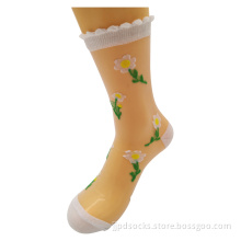 Hot sale Custom Design Breathable women glass socks
